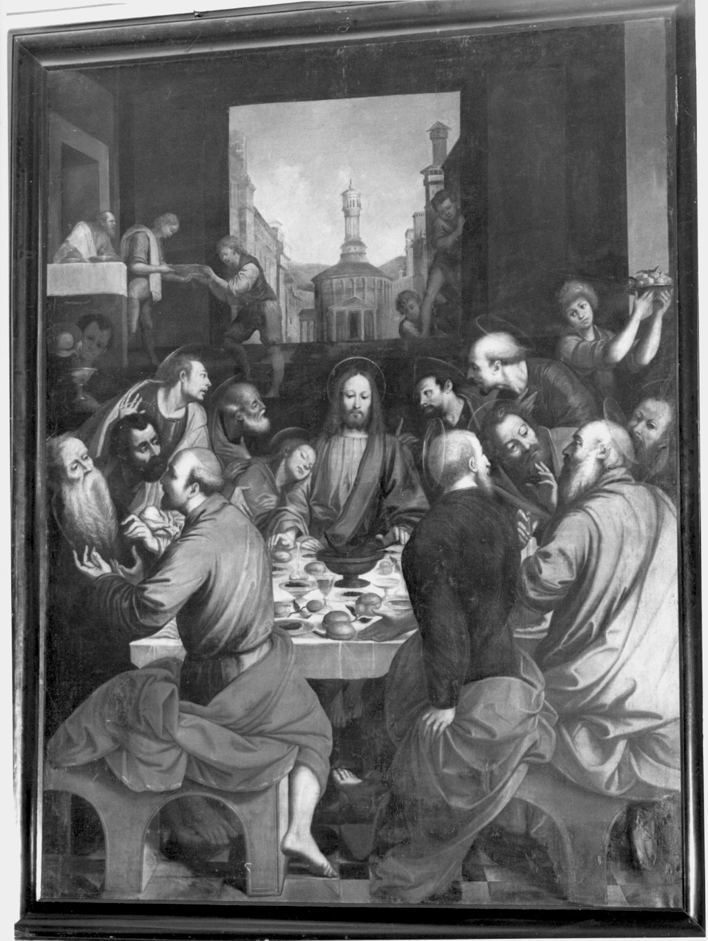 ultima cena (dipinto, opera isolata) - ambito lombardo (?) (secc. XVI/ XVII)