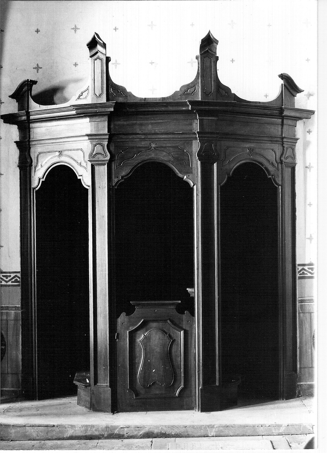 confessionale, coppia - bottega lombarda (fine/inizio secc. XVII/ XVIII)