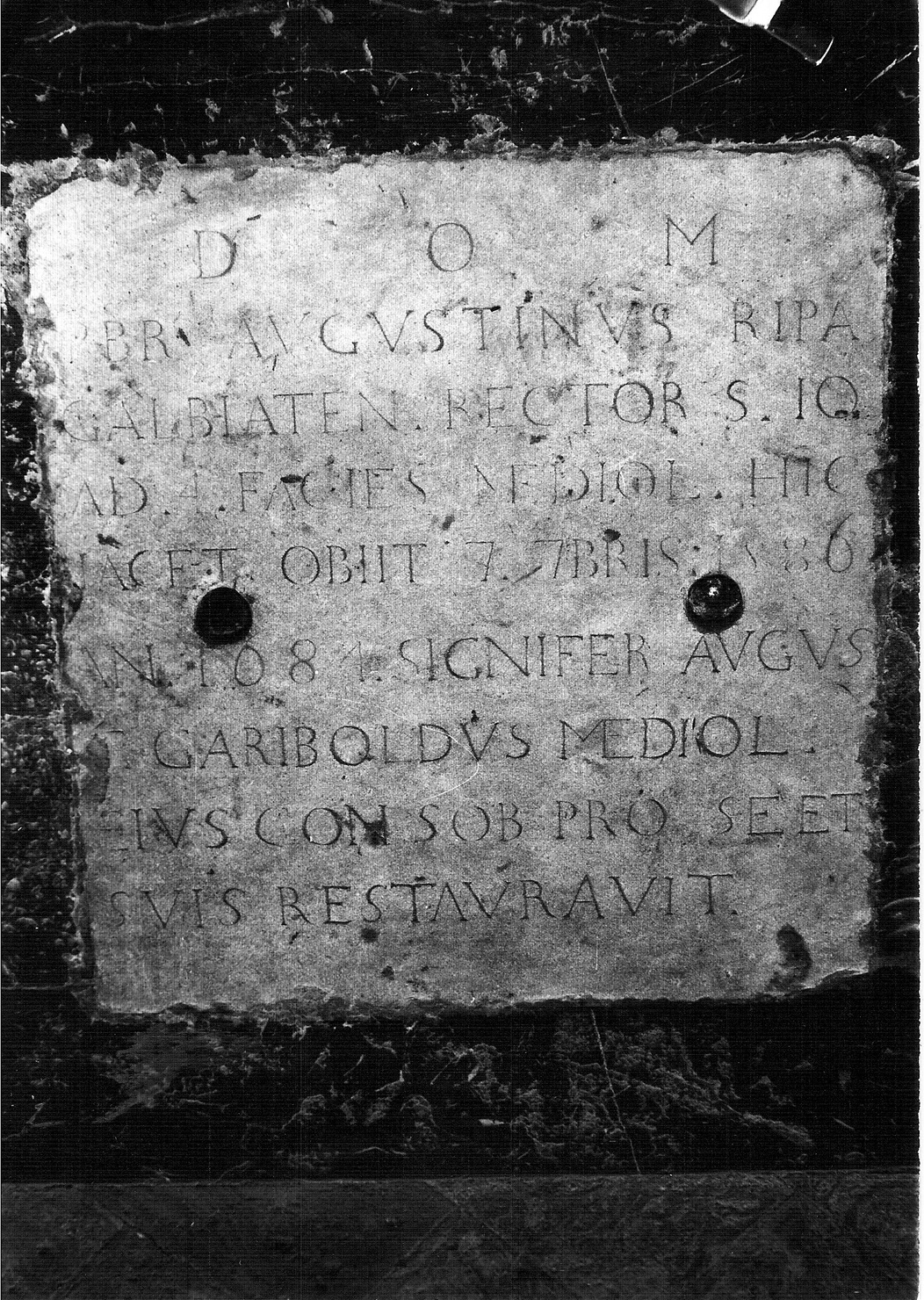 lapide, opera isolata - bottega lombarda (sec. XVI)