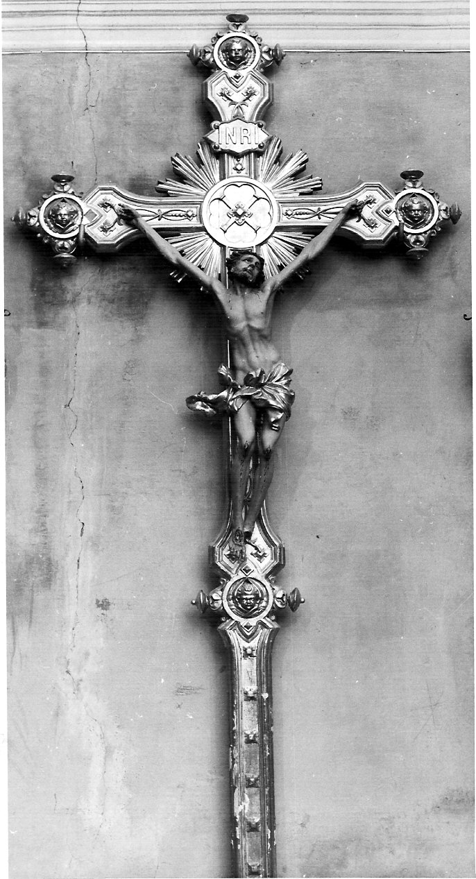 croce processionale, opera isolata - bottega lombarda (sec. XVIII)