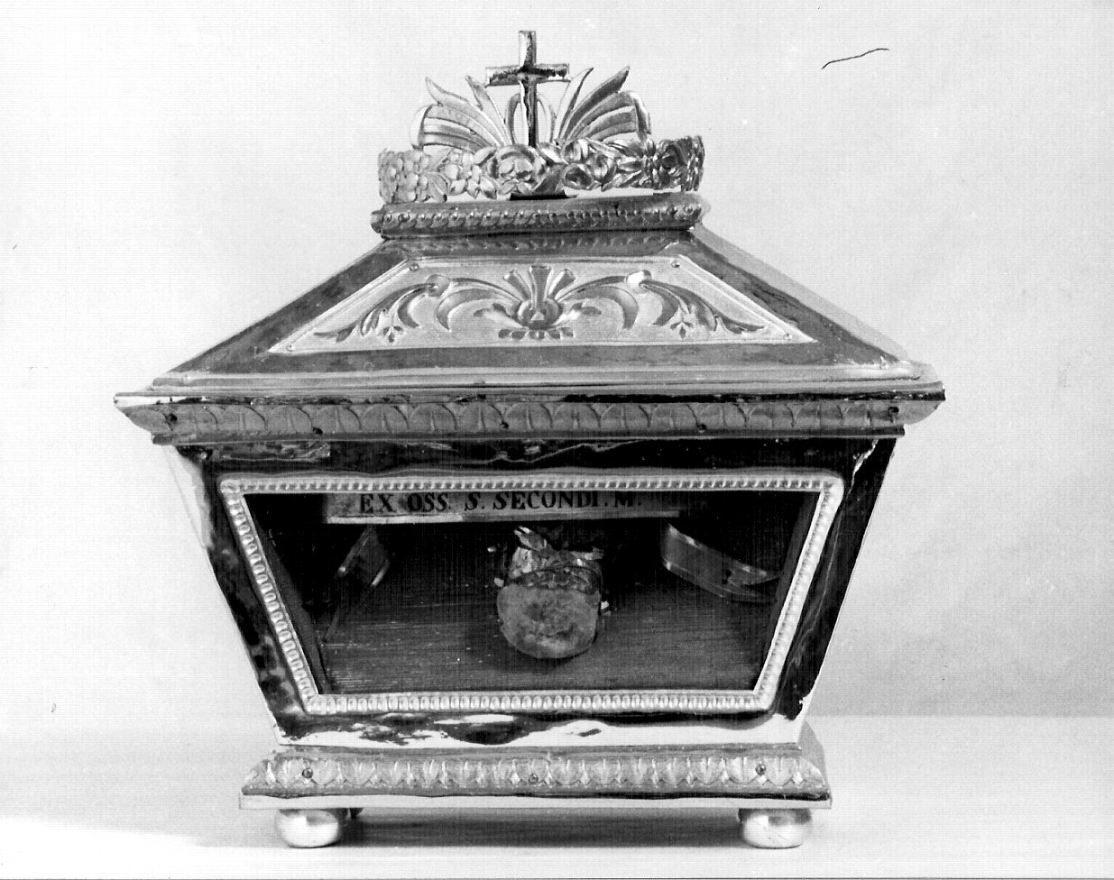 reliquiario a teca - a urna, serie - bottega lombarda (sec. XIX)