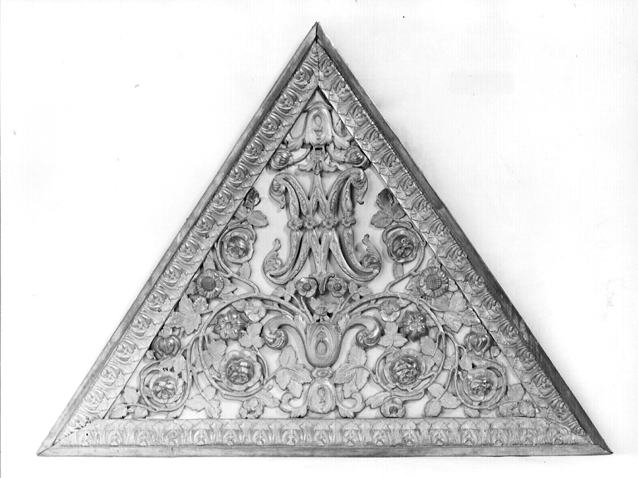 triangolo per esposizione eucaristica, opera isolata - bottega lombarda (sec. XIX)