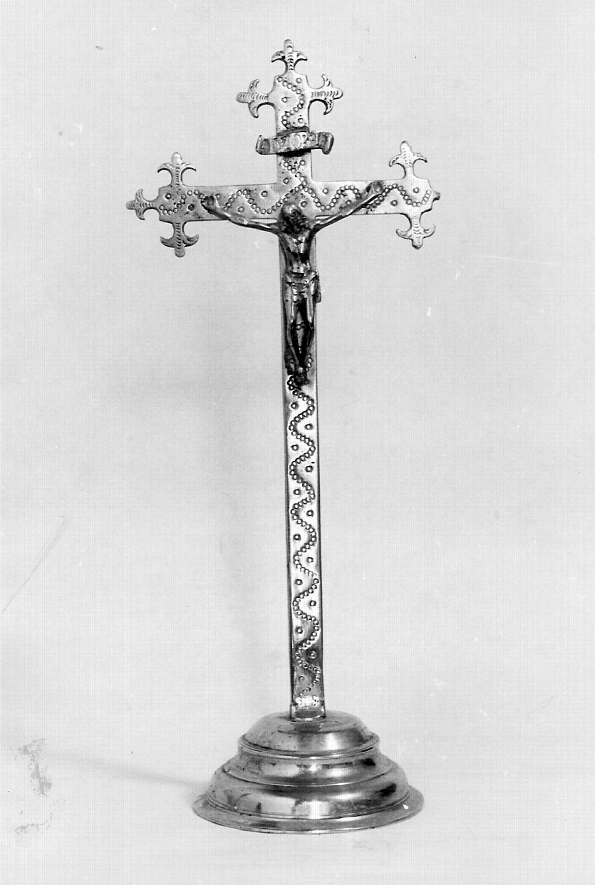 croce da tavolo, opera isolata - bottega lombarda (sec. XIX)