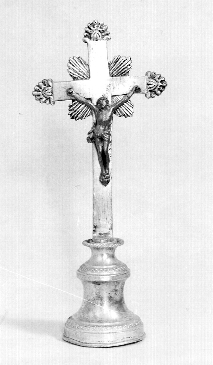 croce da tavolo, opera isolata - bottega lombarda (fine/inizio secc. XIX/ XX)