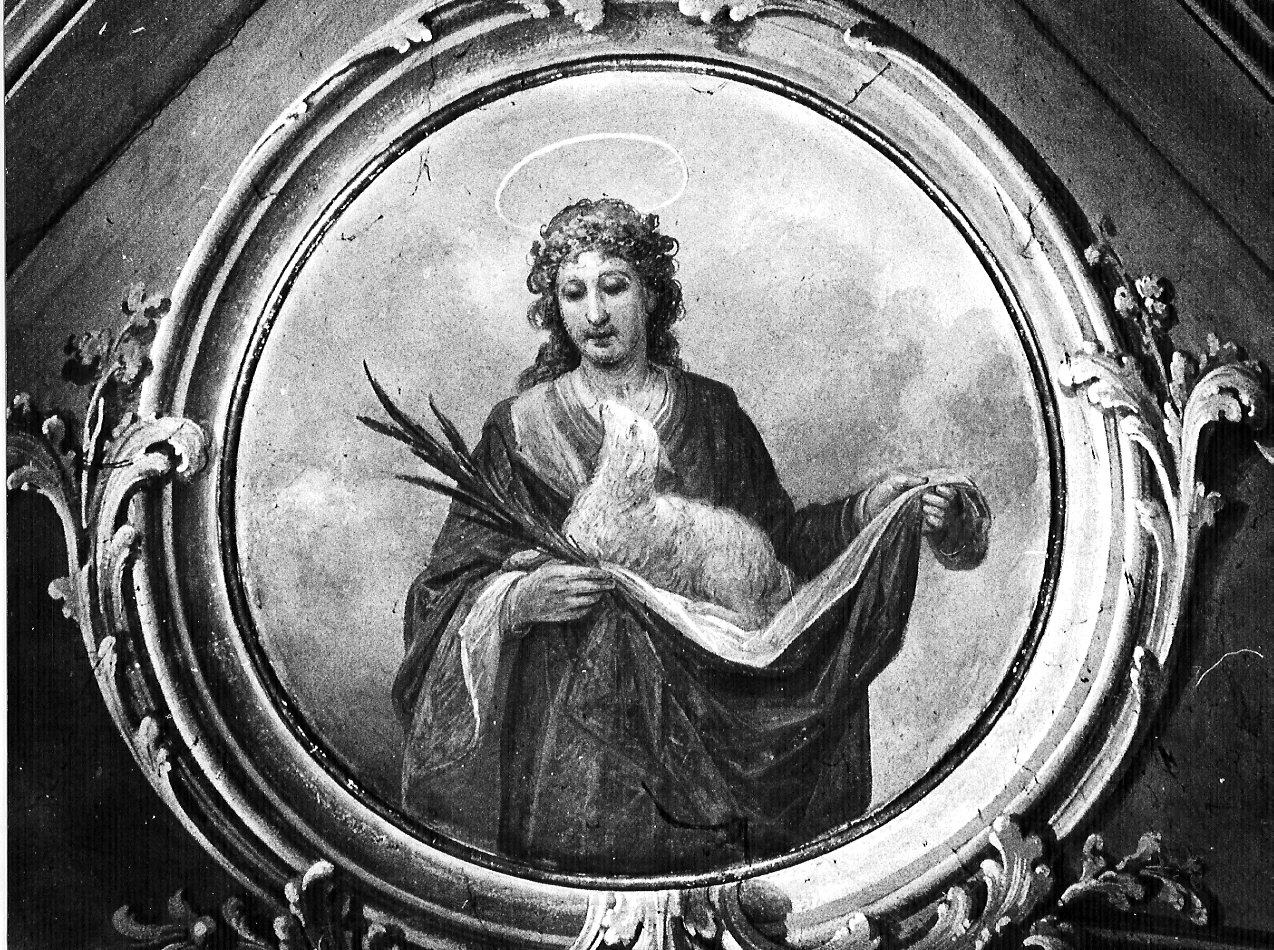 Sant'Agnese (decorazione pittorica, elemento d'insieme) di Tagliaferri Luigi (sec. XX)