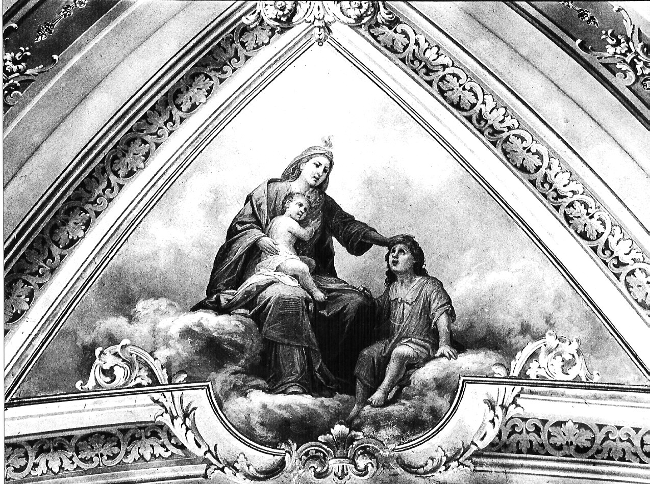 Carità (decorazione pittorica, elemento d'insieme) di Tagliaferri Luigi (sec. XX)