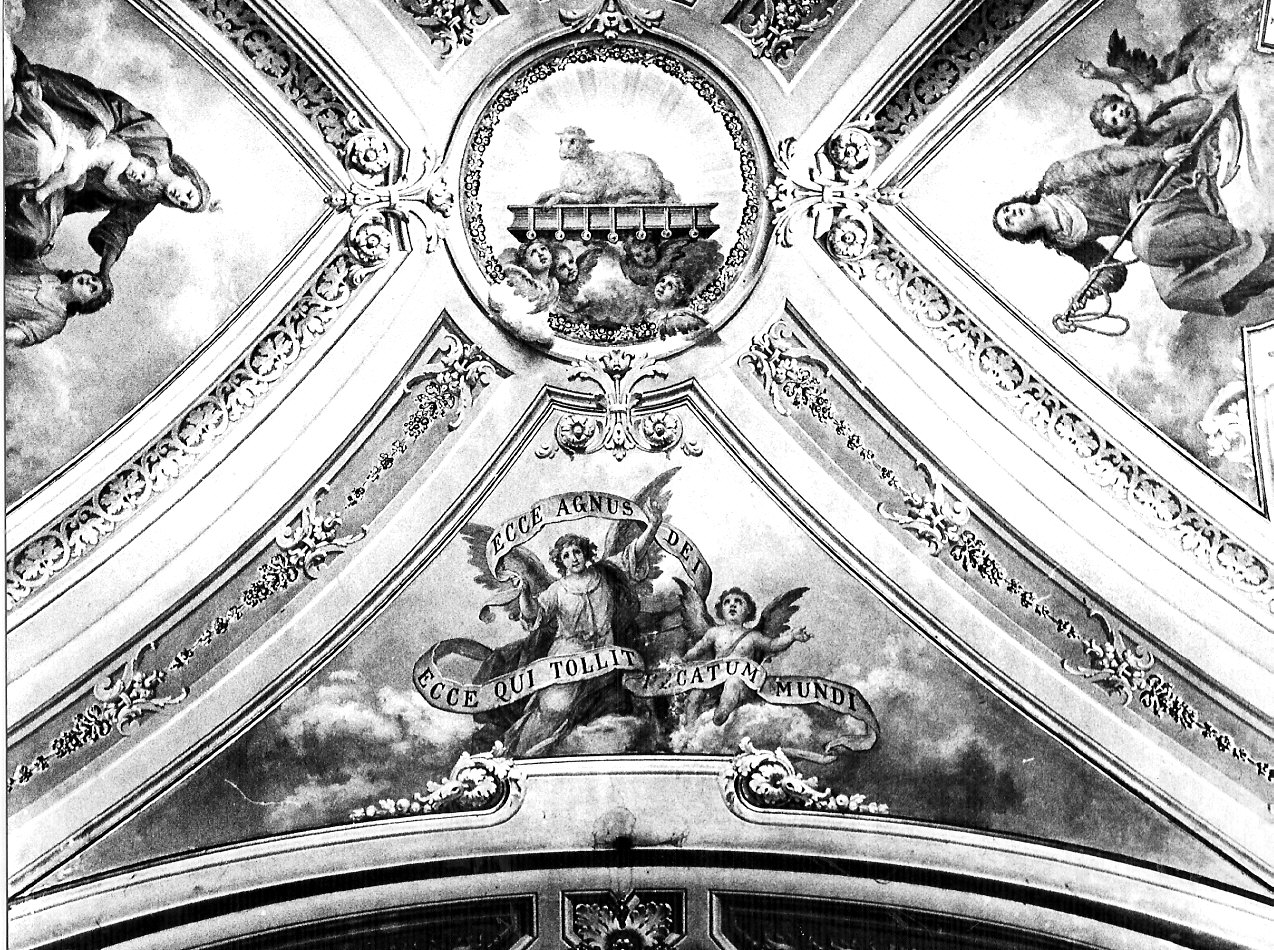 angelo (decorazione pittorica, elemento d'insieme) di Tagliaferri Luigi (sec. XX)