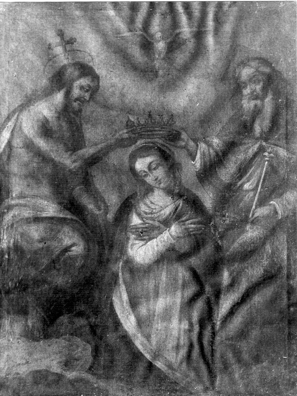 incoronazione di Maria Vergine (dipinto, opera isolata) - ambito lombardo (sec. XVII)