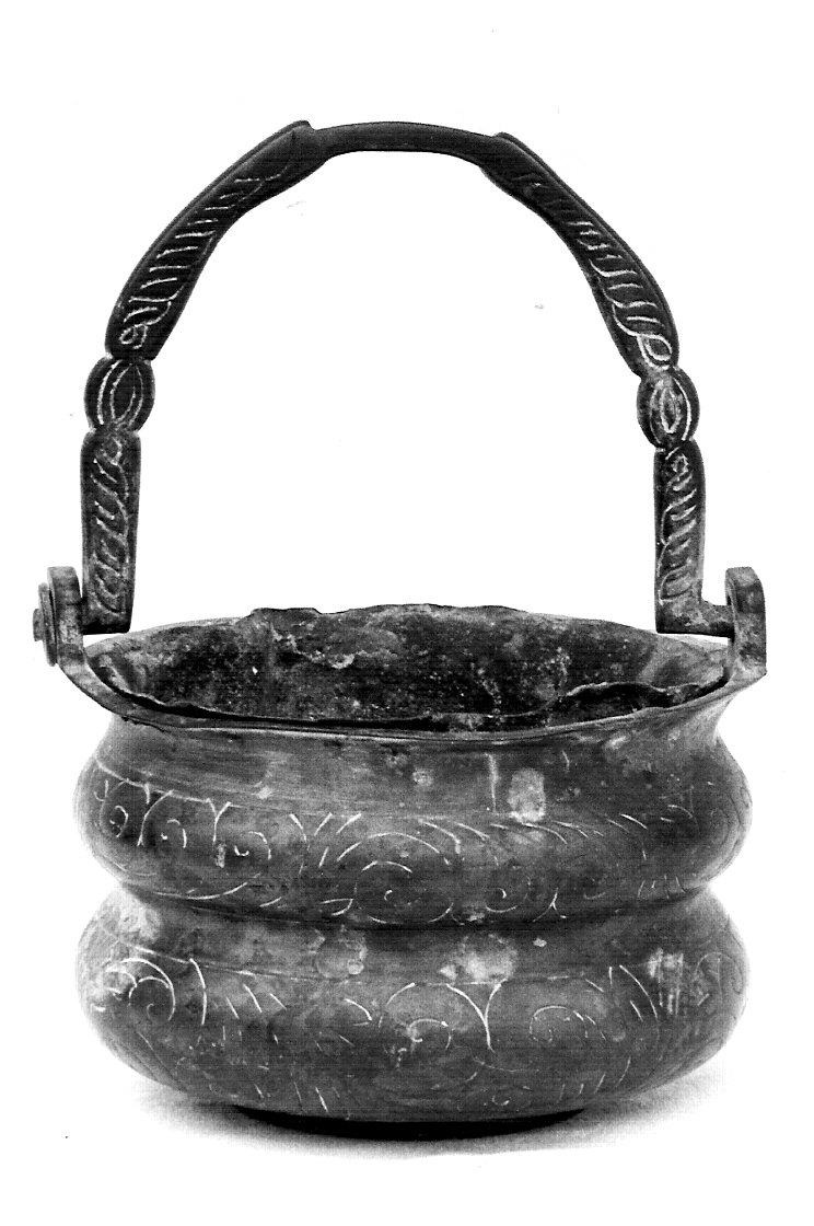 secchiello per l'acqua benedetta, opera isolata - bottega lombarda (sec. XVII)