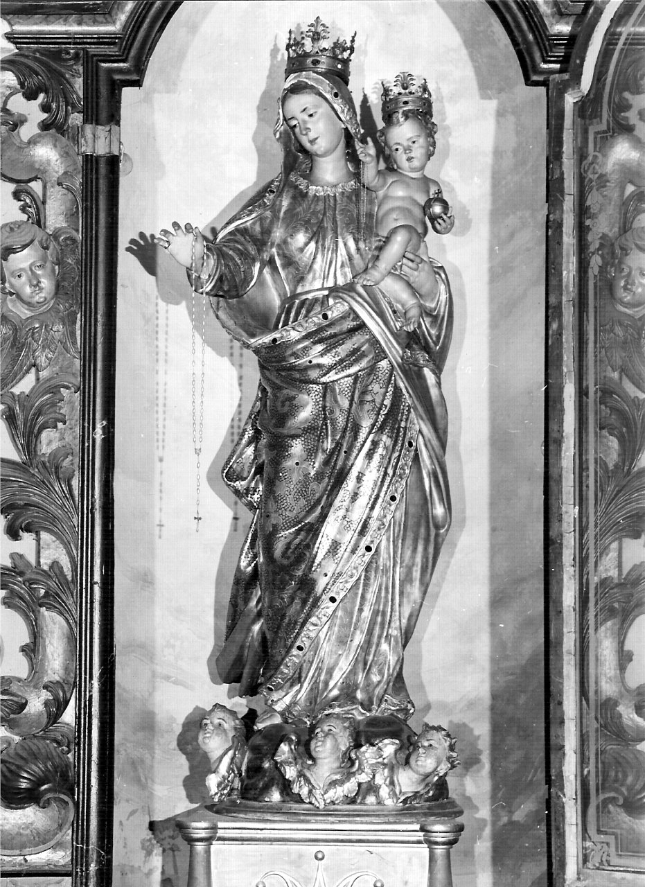 Madonna del Rosario (statua, opera isolata) - bottega lombarda (sec. XVIII)