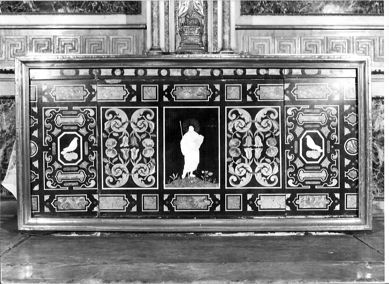 altare maggiore, opera isolata - bottega lombarda (fine/inizio secc. XVIII/ XIX, sec. XIX)