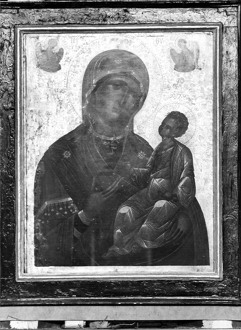 Madonna con Bambino (dipinto, opera isolata) - ambito cretese (sec. XVI)