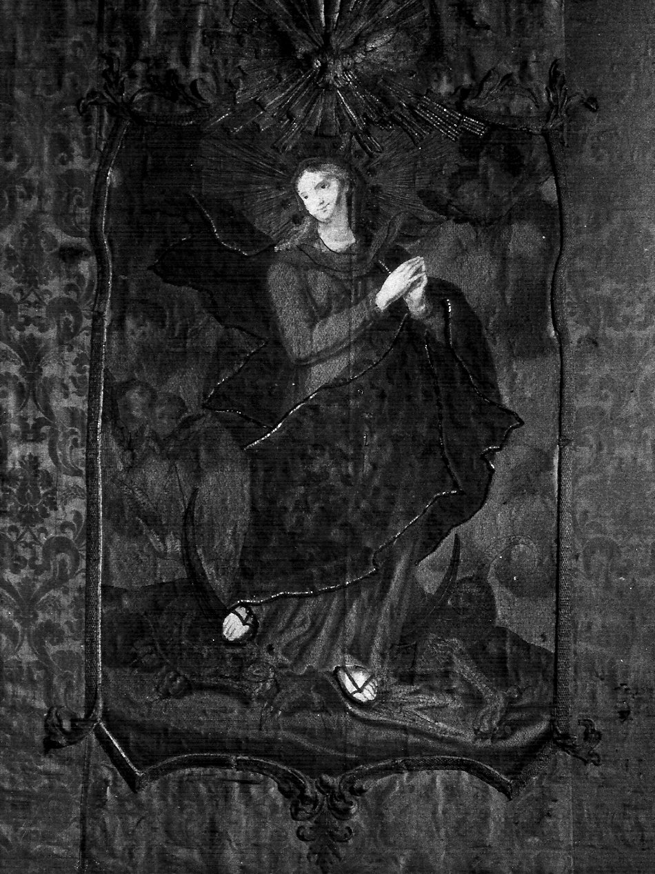 Madonna Immacolata (stendardo processionale, opera isolata) - manifattura lombarda (fine/inizio secc. XVIII/ XIX)