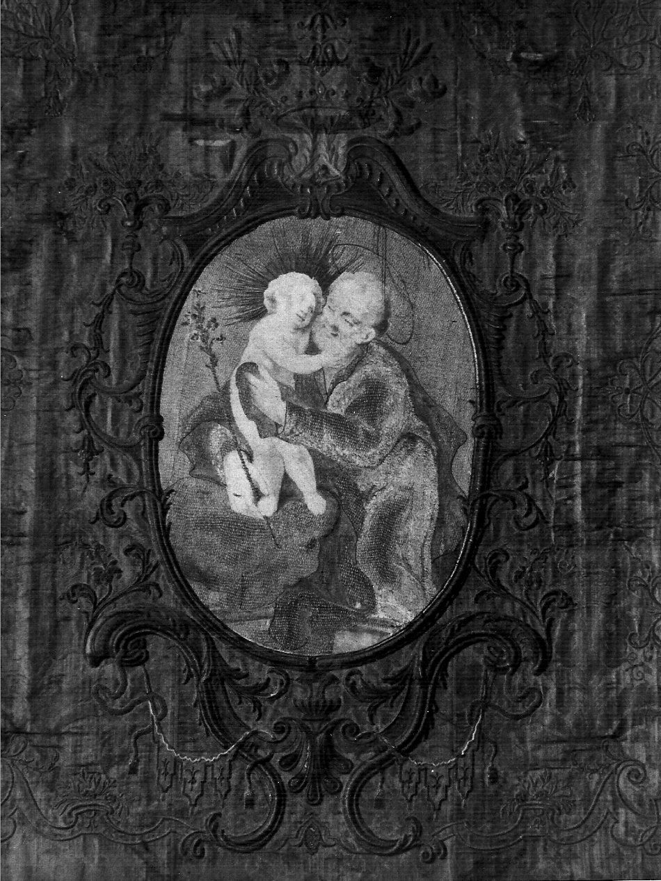 San Giuseppe e Gesù Bambino (stendardo processionale, opera isolata) - manifattura lombarda (fine/inizio secc. XVIII/ XIX)