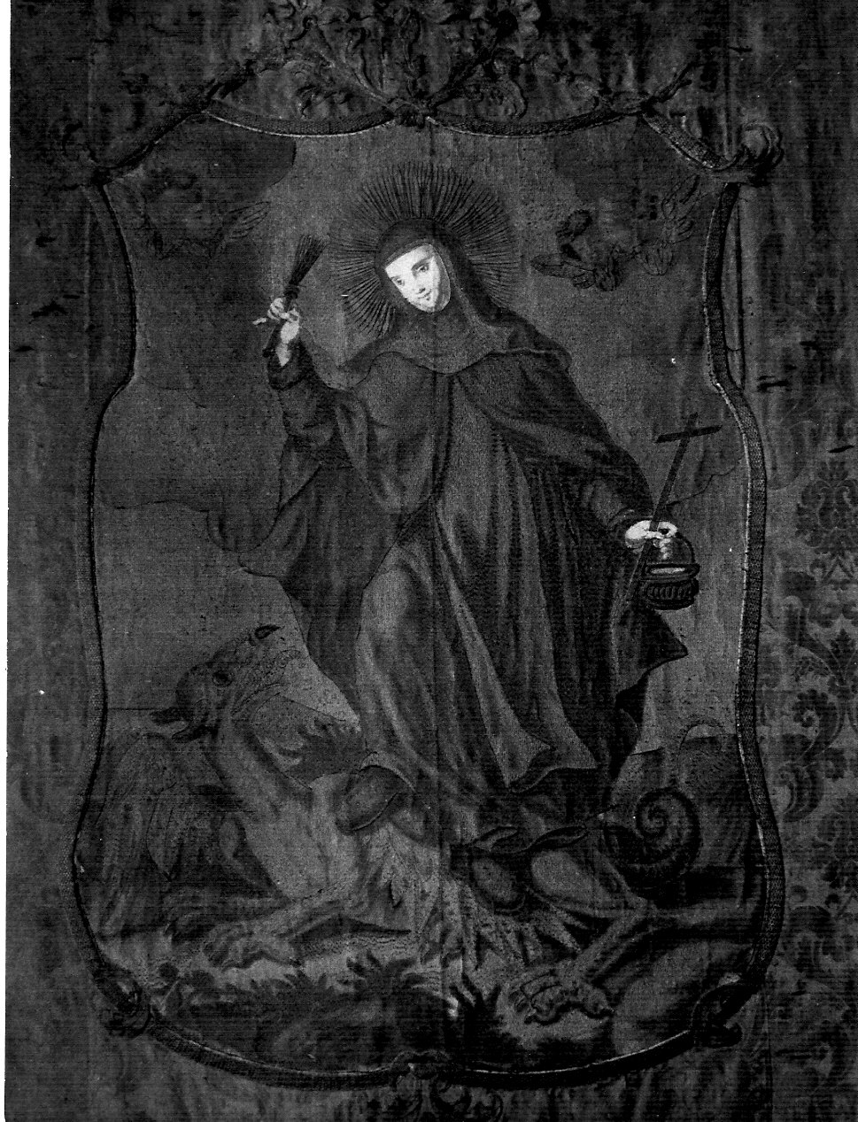 Santa Marta (stendardo processionale, opera isolata) - manifattura lombarda (fine/inizio secc. XVIII/ XIX)