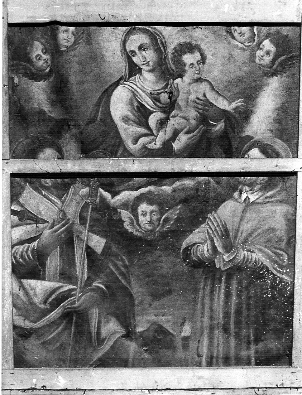 Madonna con Bambino// Santa Marta (dipinto, opera isolata) - ambito lombardo (sec. XVII)