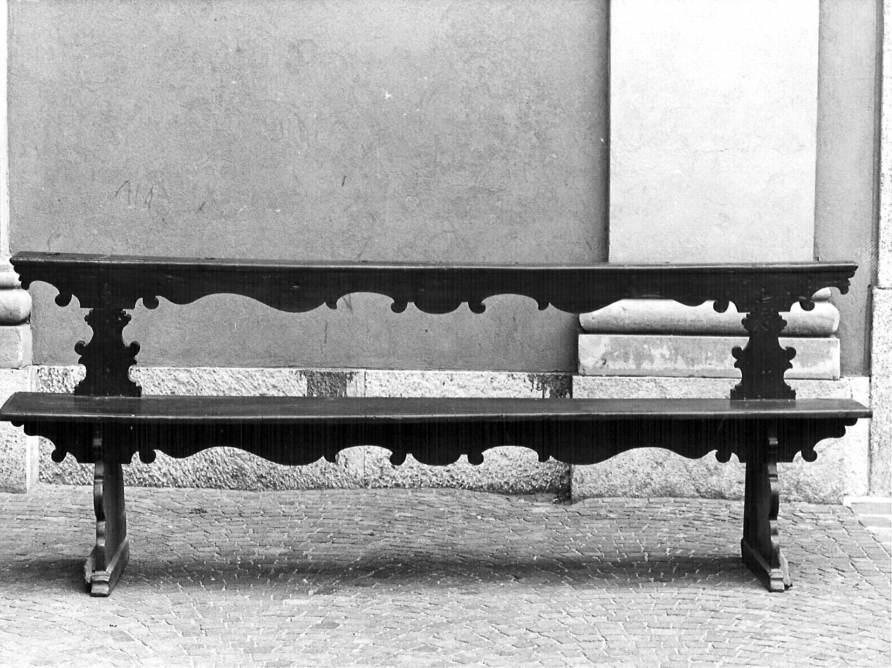 panca con schienale, opera isolata - bottega lombarda (sec. XVII)