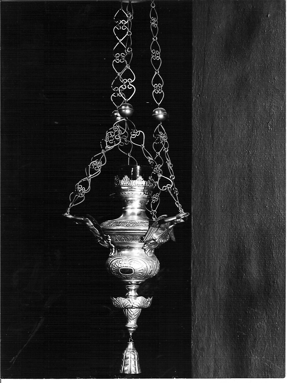 lampada pensile, coppia - bottega lombarda (fine sec. XIX)