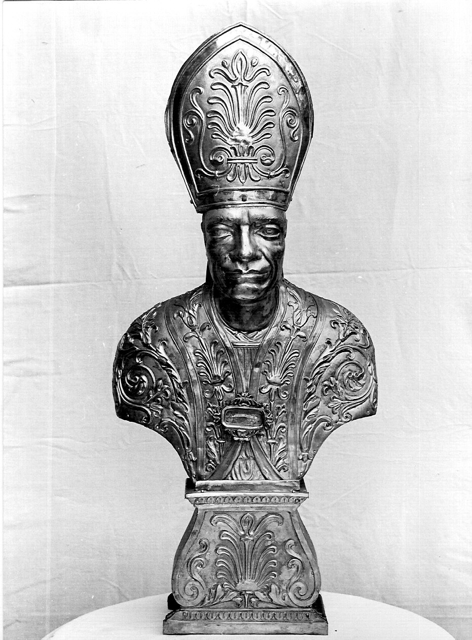 San Carlo Borromeo (reliquiario - a busto, opera isolata) - bottega lombarda (sec. XIX)