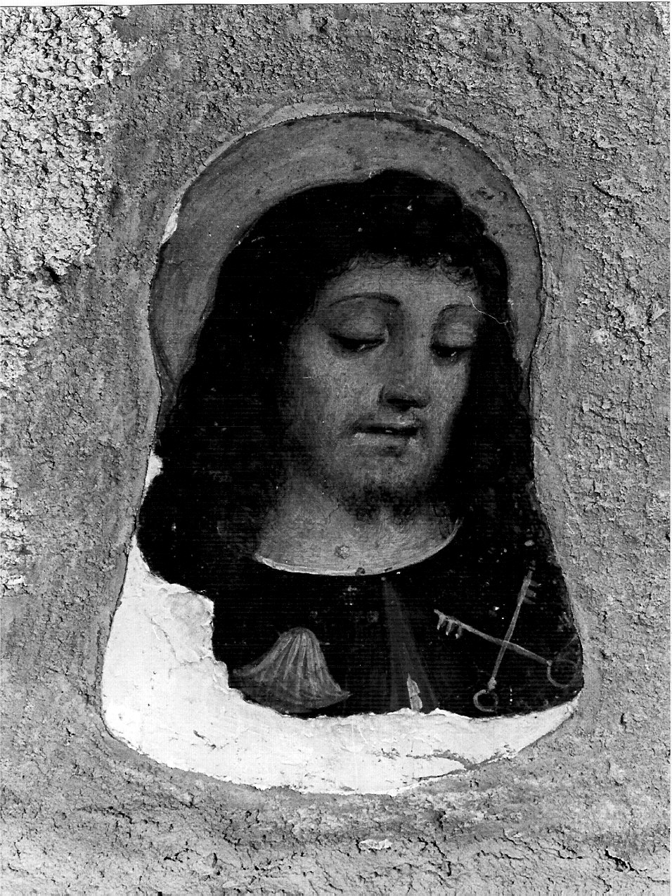 San Rocco (dipinto murale, frammento) - ambito lombardo (seconda metà sec. XVI)