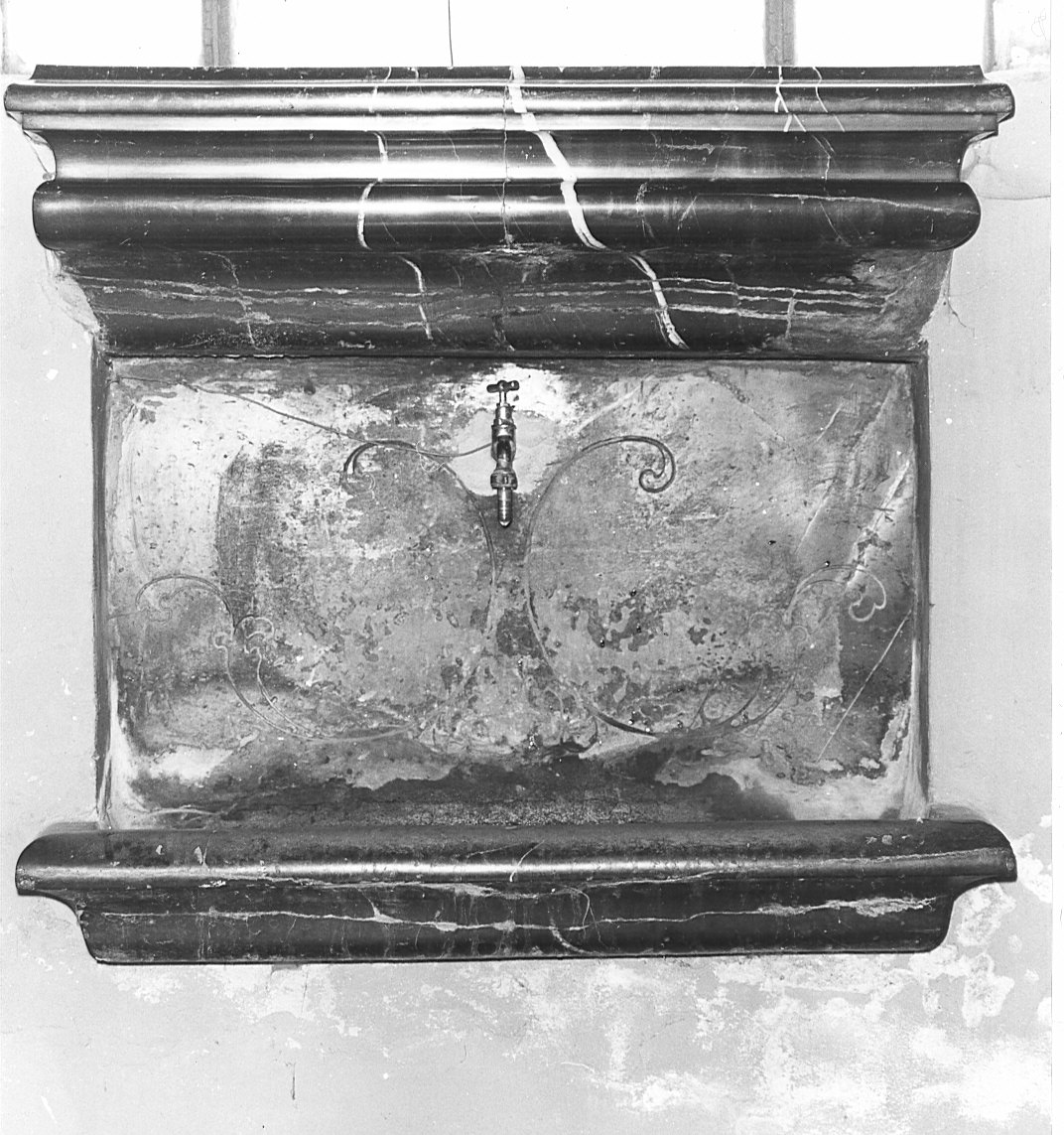 lavabo, opera isolata - bottega lombarda (metà sec. XVIII)