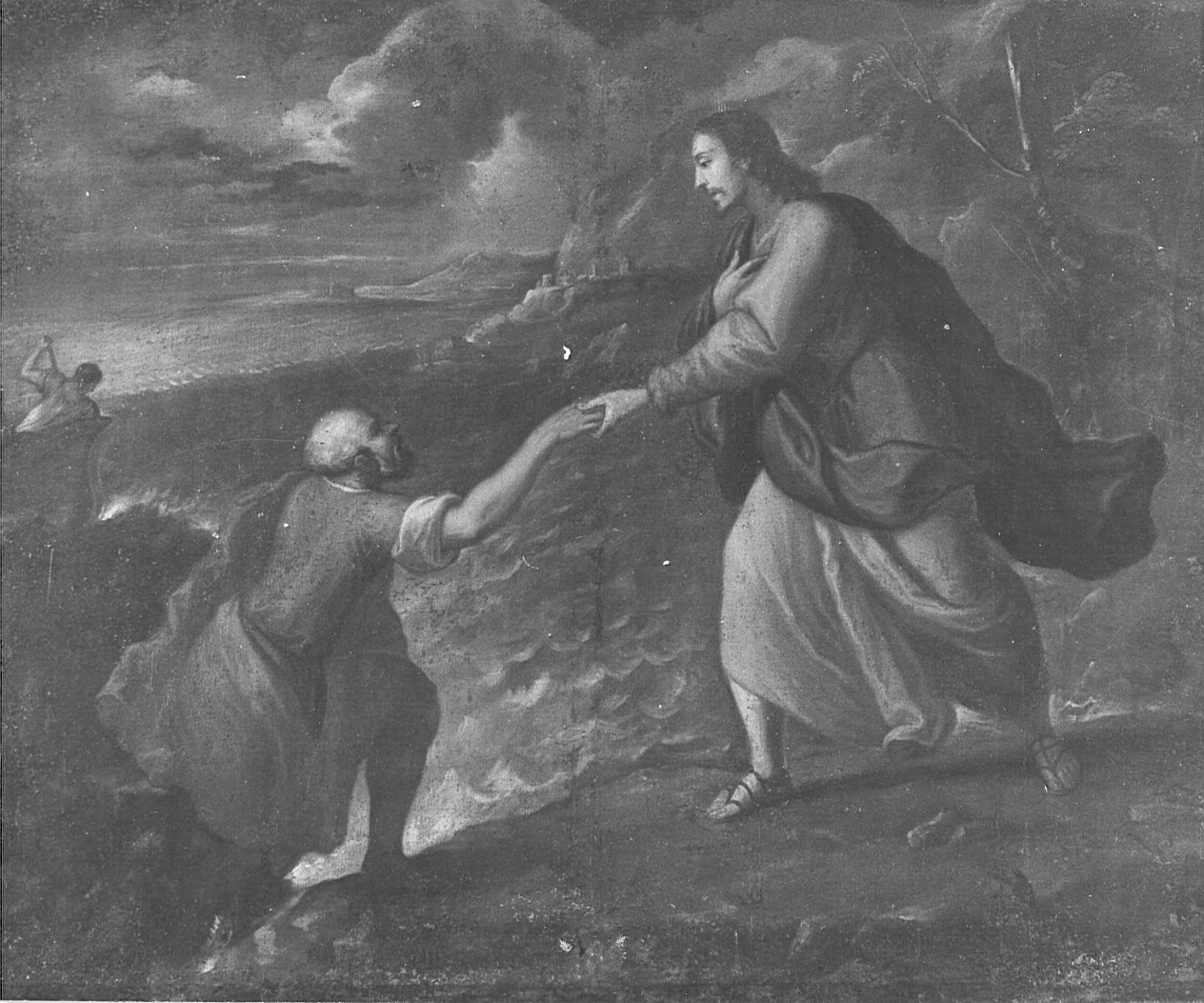 Cristo e San Pietro (dipinto, opera isolata) - bottega lombarda (metà sec. XVIII)