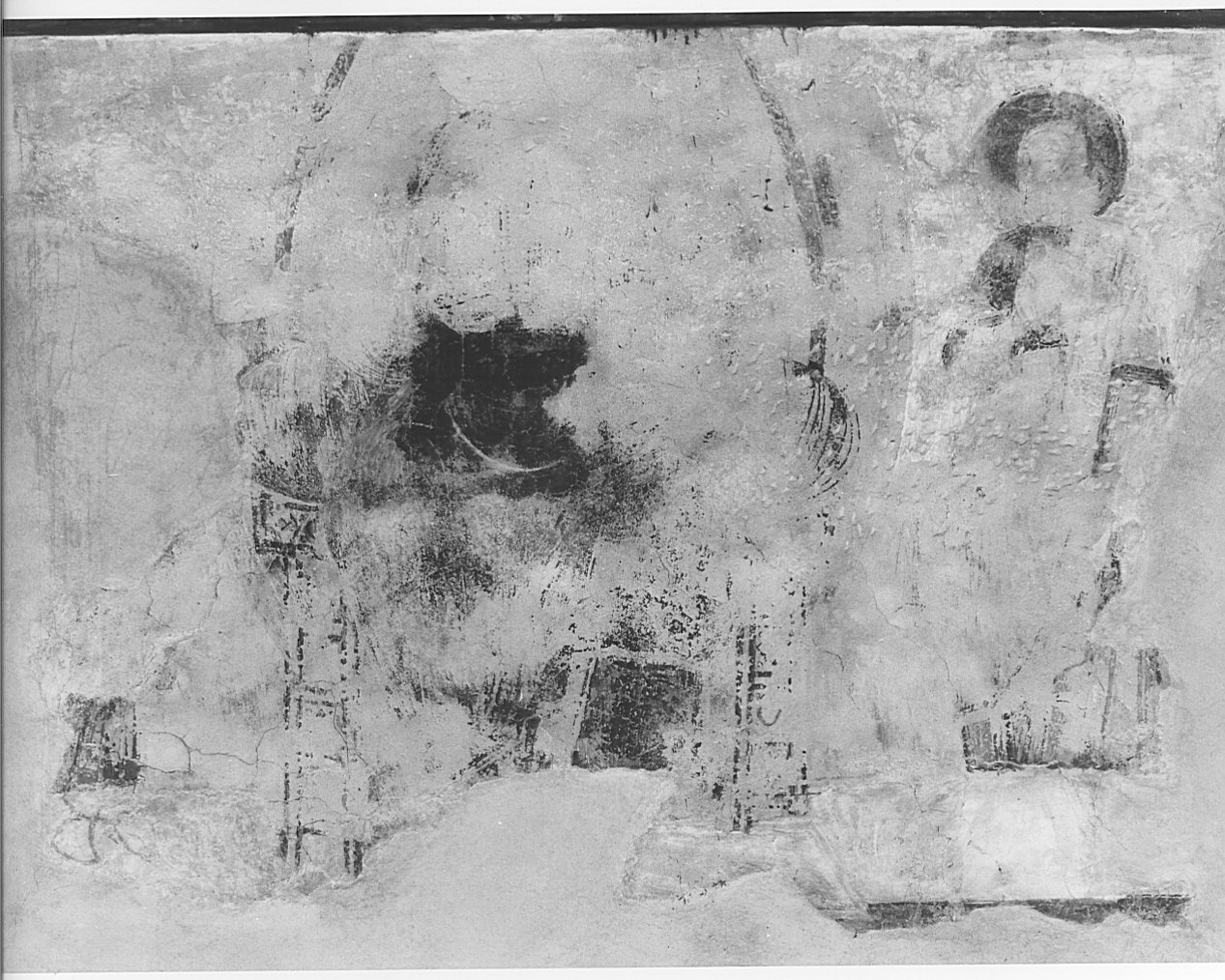 Cristo giudice (dipinto, frammento) - ambito lombardo (prima metà sec. XI)
