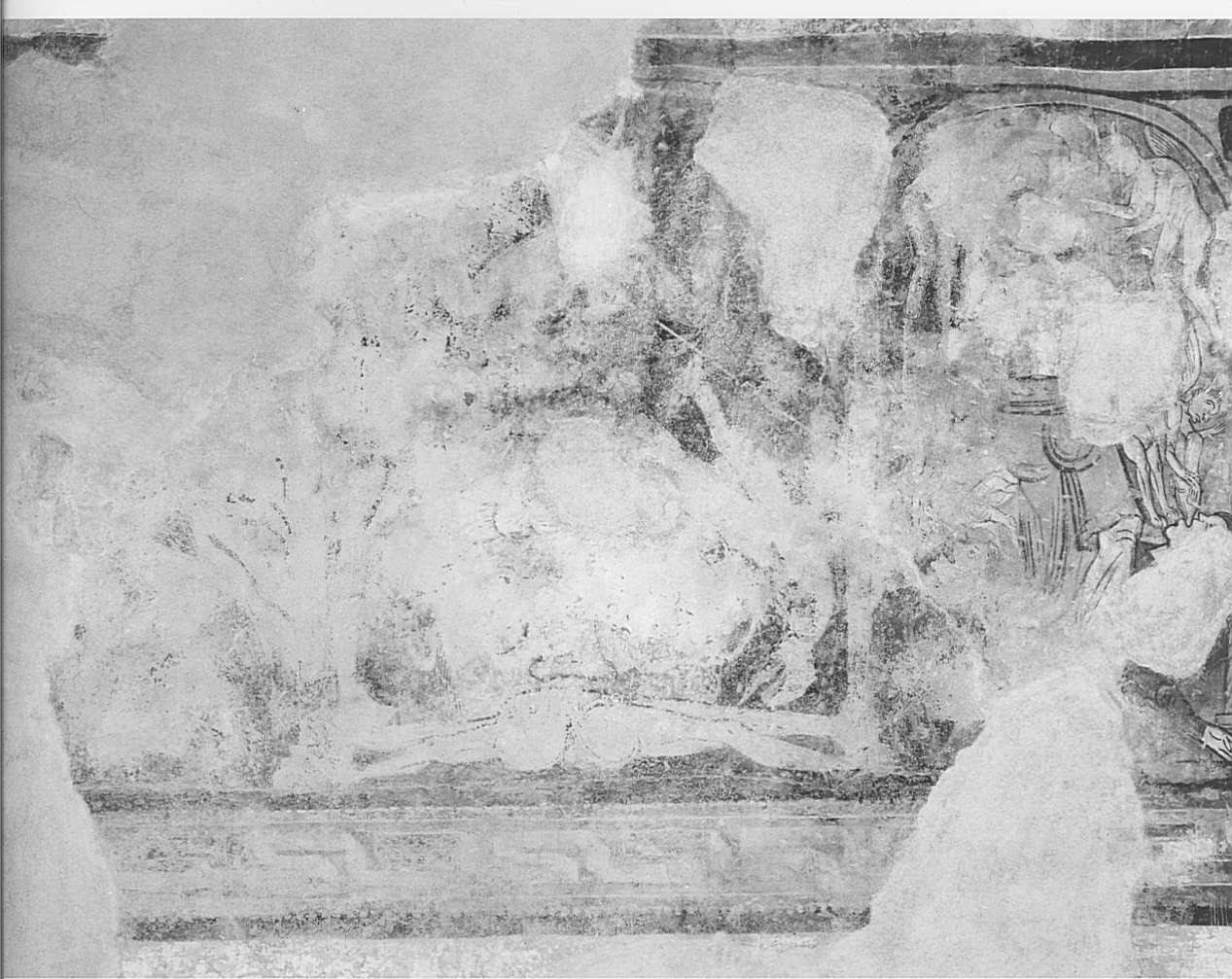 scena infernale (dipinto, frammento) - ambito lombardo (prima metà sec. XI)