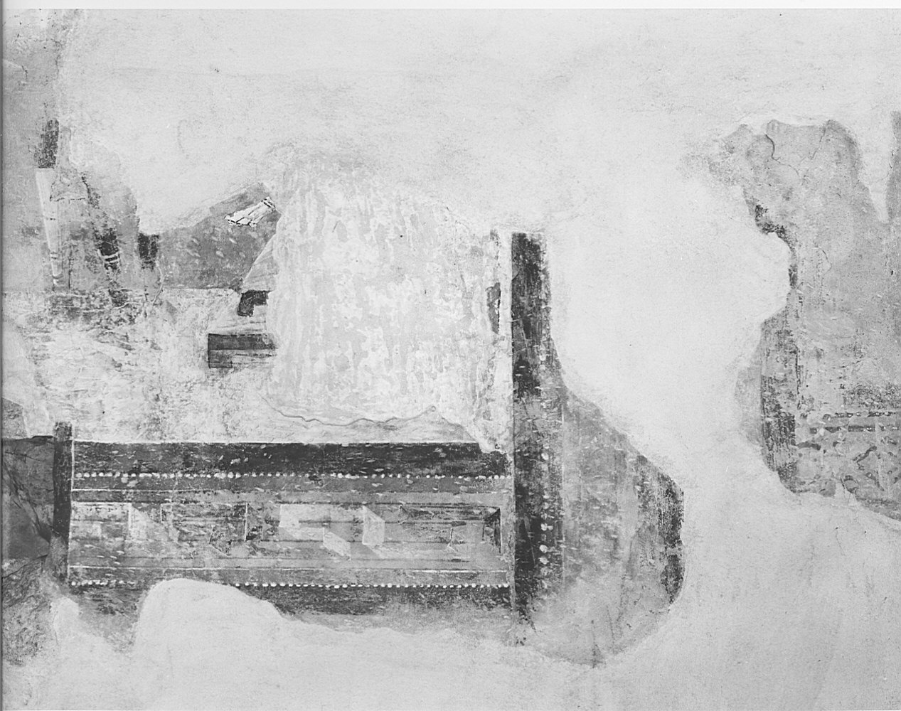 motivi decorativi geometrici (dipinto, frammento) - ambito lombardo (prima metà sec. XI)