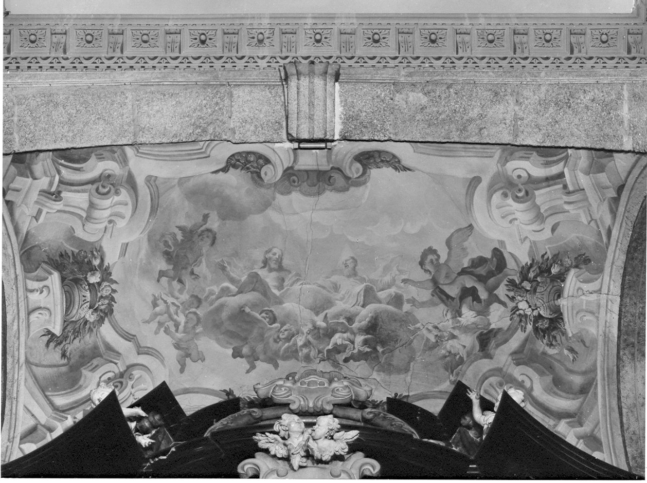 Trinità (dipinto murale, elemento d'insieme) di Bianchi Pietro detto Bustino (sec. XVIII)