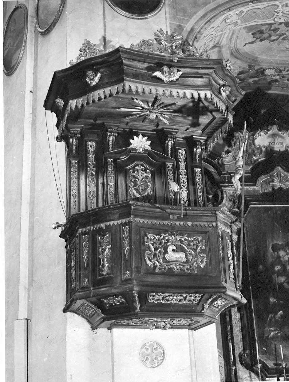 pulpito, opera isolata - ambito valtellinese (sec. XVIII)