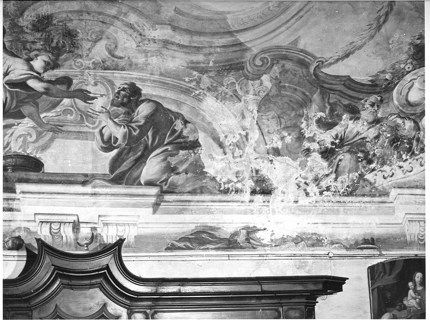 San Marco Evangelista (dipinto murale, elemento d'insieme) di Bianchi Pietro (sec. XVIII)