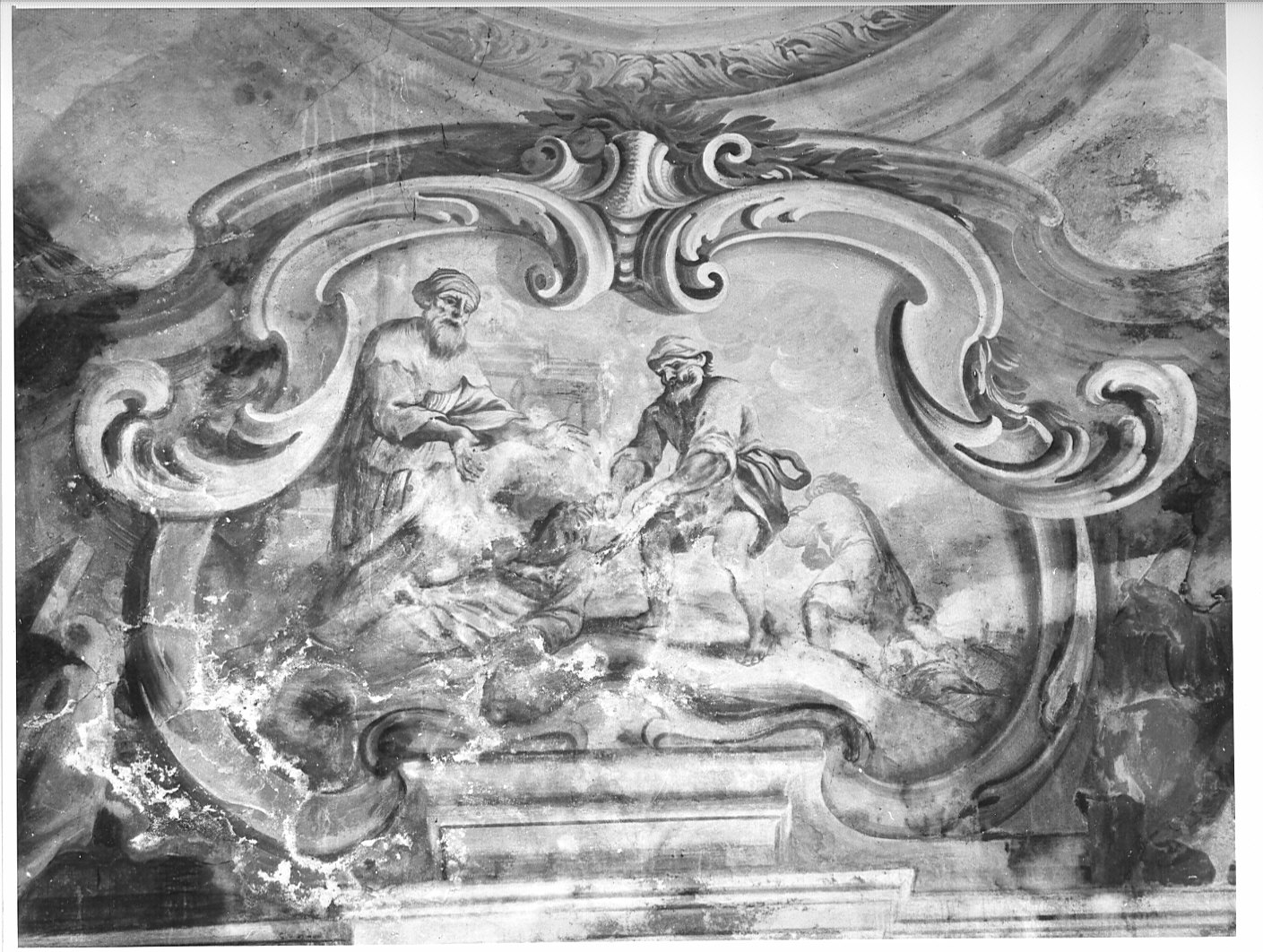 Morte di San Giovanni (dipinto murale, elemento d'insieme) di Bianchi Pietro (sec. XVIII)