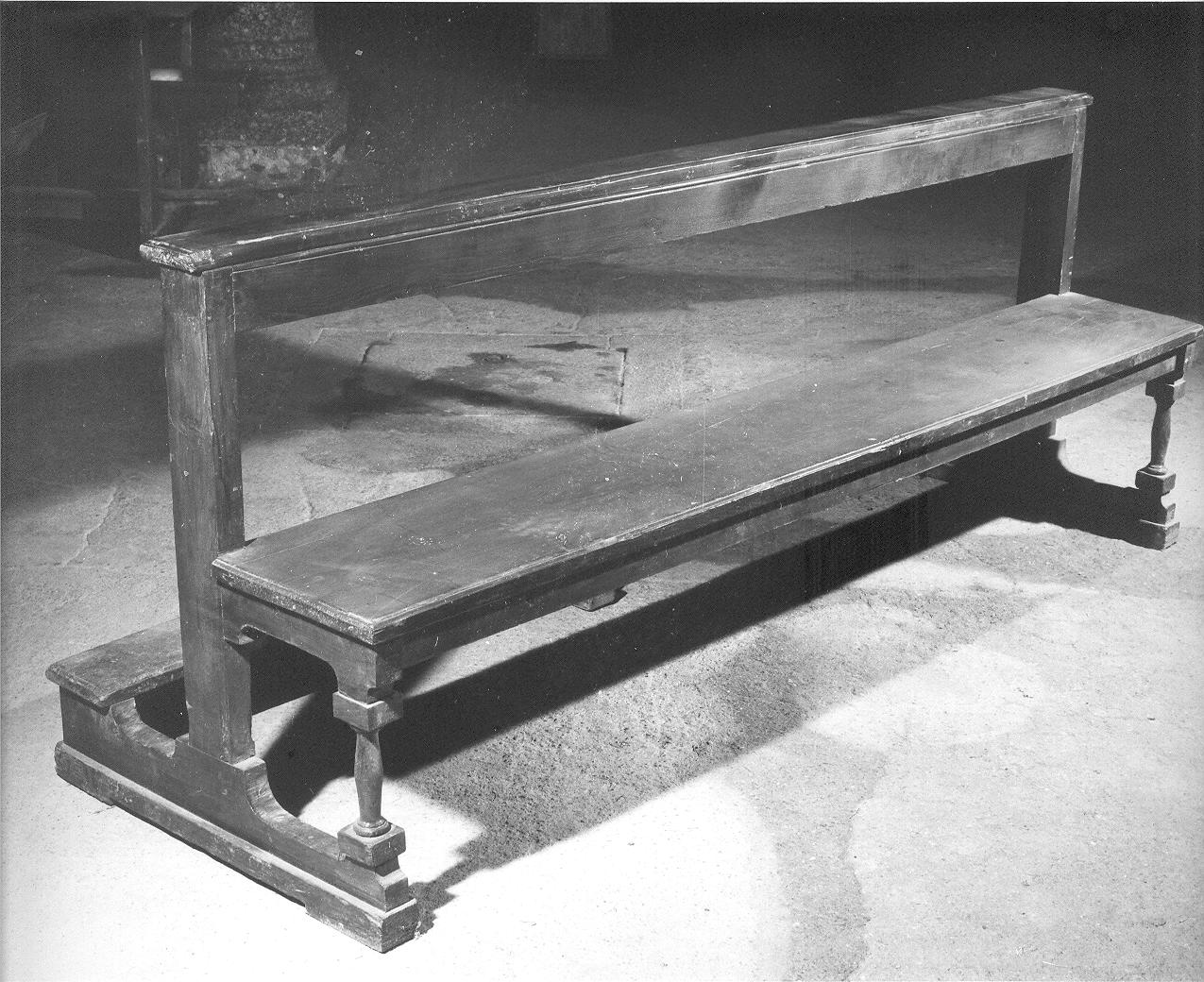 panca con inginocchiatoio, serie - bottega lombarda (inizio sec. XIX)