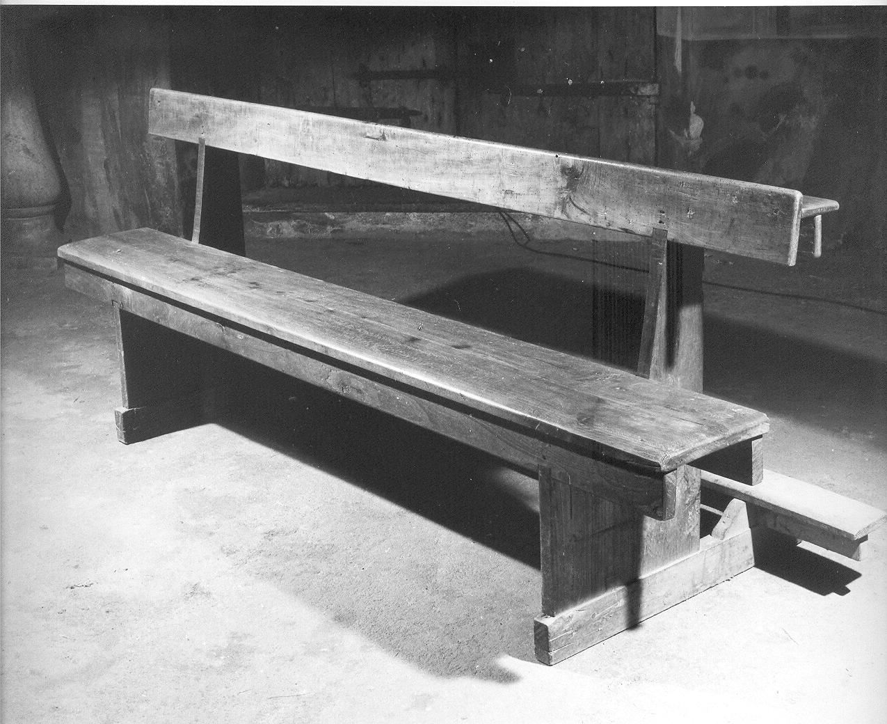 panca con inginocchiatoio, serie - bottega lombarda (sec. XIX)