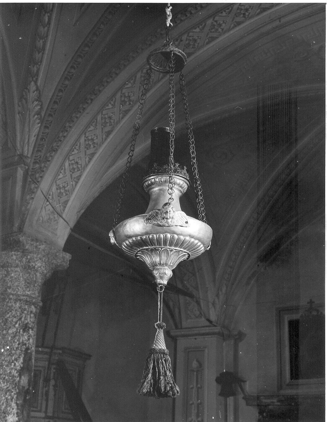 lampada pensile, coppia - bottega lombarda (sec. XIX)