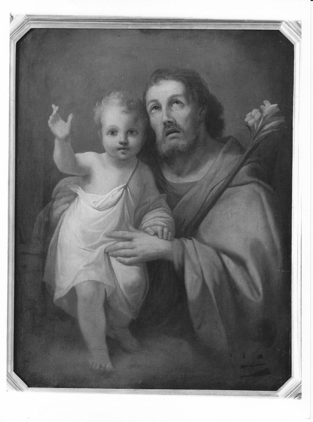 San Giuseppe con Gesù Bambino (dipinto, opera isolata) - ambito lombardo (sec. XIX)