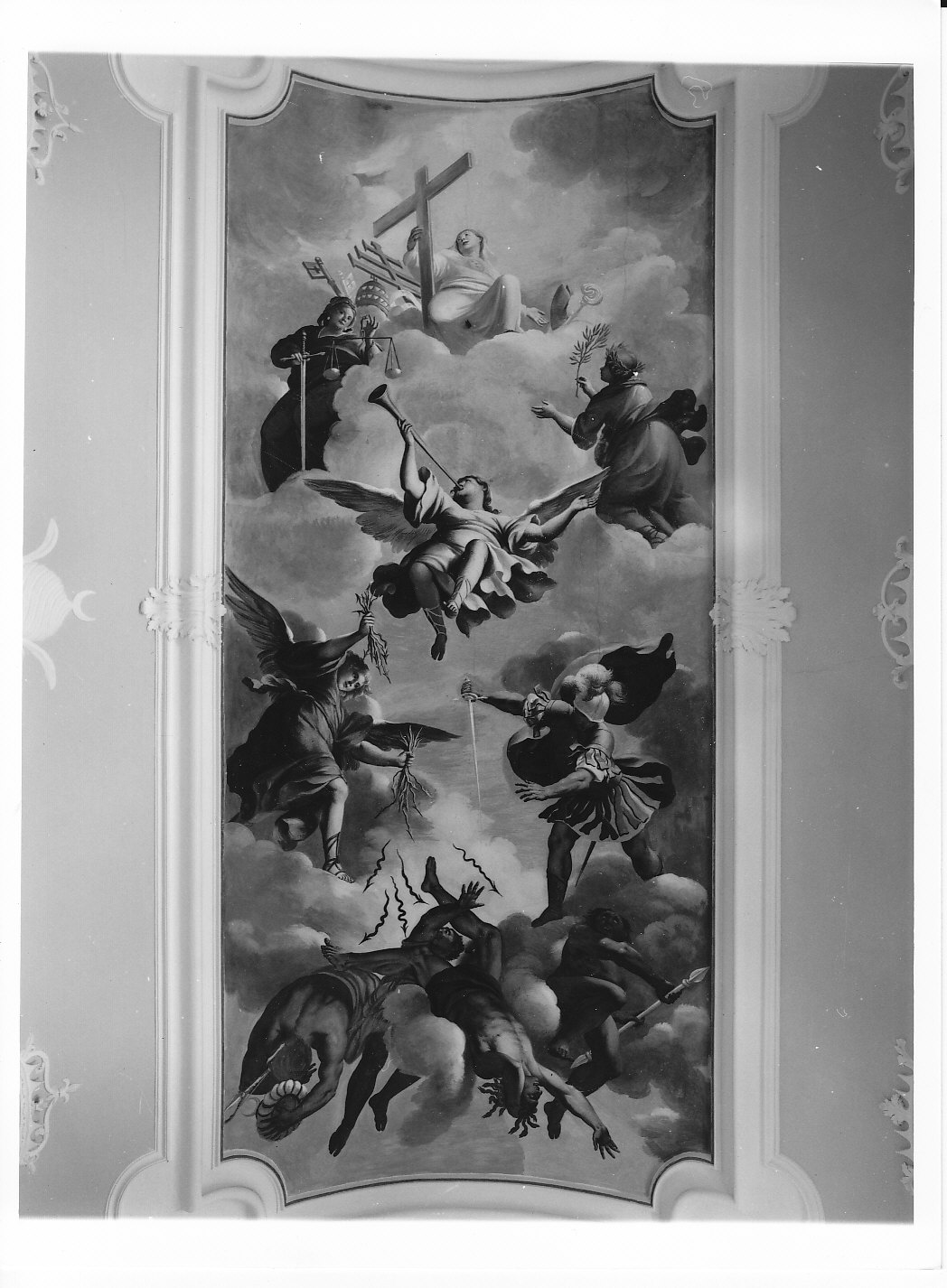 Il Trionfo della Chiesa (dipinto murale, opera isolata) di Bianchi Francesco Maria (attribuito) (fine sec. XVII)