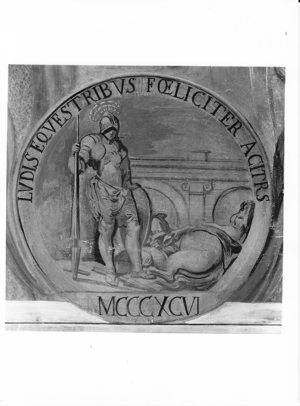 scena figurata (dipinto murale, elemento d'insieme) di Bianchi Salvatore (attribuito) (fine sec. XVII)