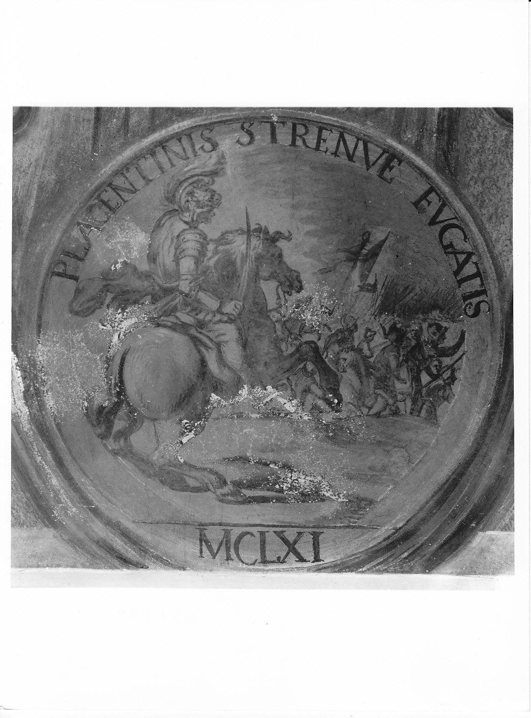 scena di battaglia (dipinto murale, elemento d'insieme) di Bianchi Salvatore (attribuito) (fine sec. XVII)