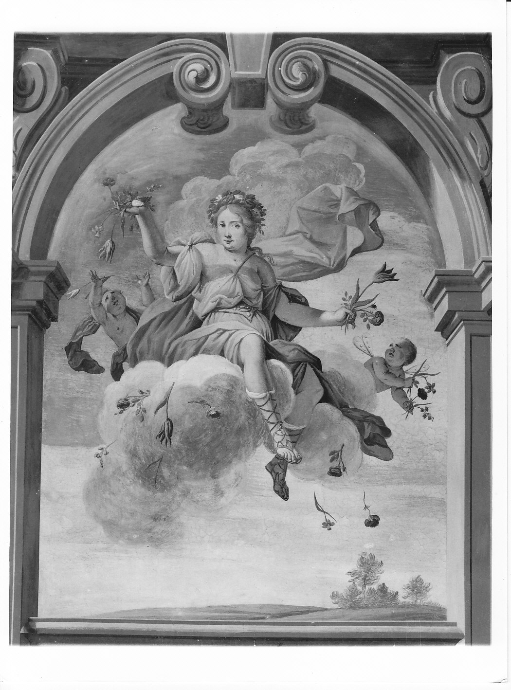 Flora (dipinto murale, elemento d'insieme) di Bianchi Federico (attribuito) (fine sec. XVII)