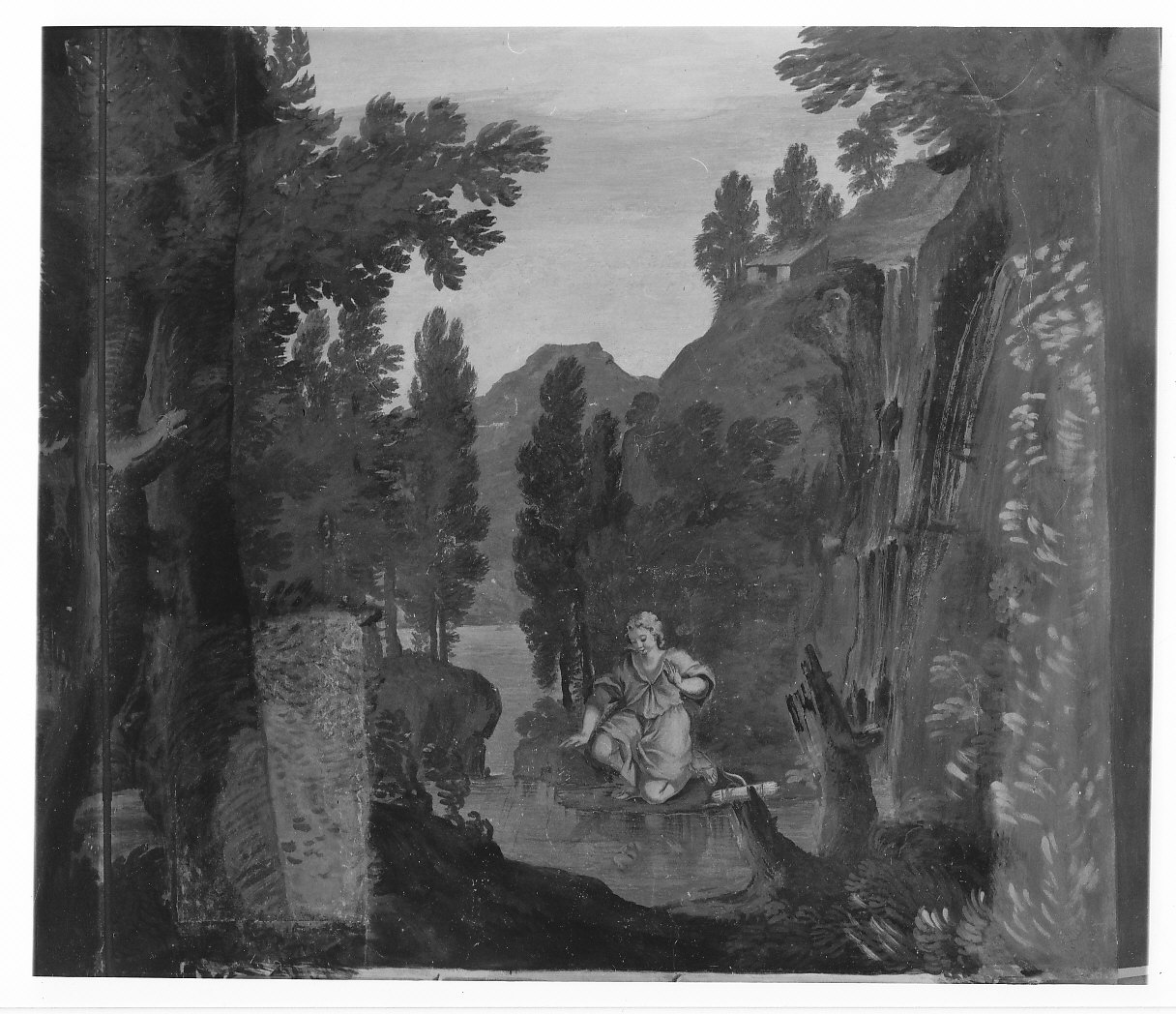 Diana al bagno (dipinto murale, elemento d'insieme) - ambito lombardo (ultimo quarto sec. XVII)