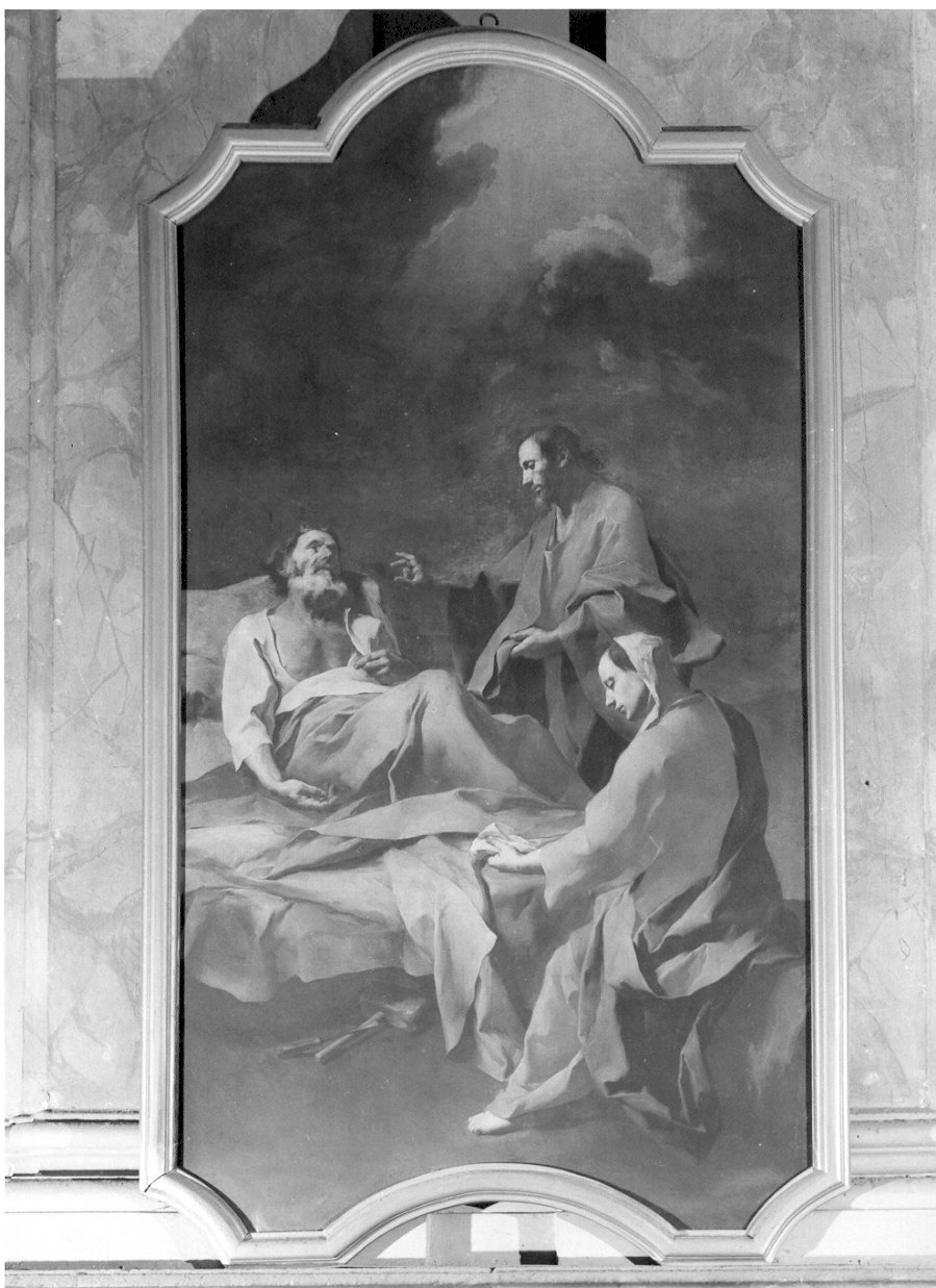 morte di San Giuseppe (dipinto, opera isolata) di Petrini Giuseppe Antonio (sec. XVIII)