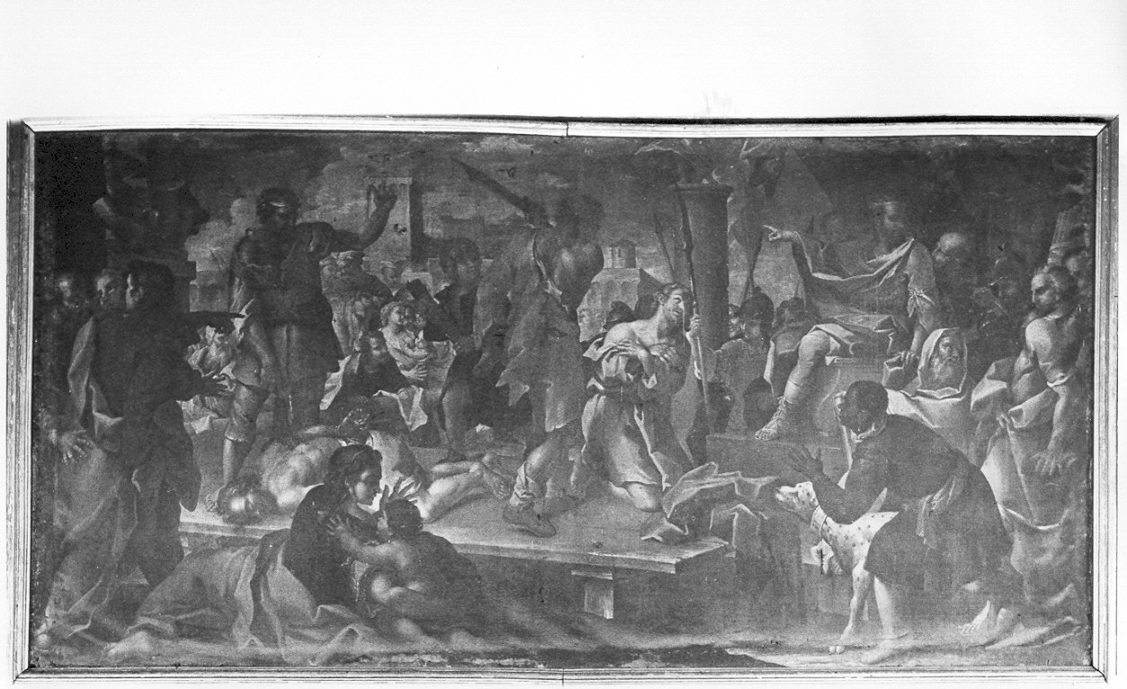 martirio dei Santi Gervasio e Protasio (dipinto, opera isolata) di Parravicini Giacomo detto Gianolo (sec. XVIII)