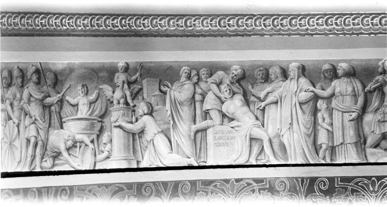 matrimonio dei sette maccabei (dipinto, elemento d'insieme) - ambito lombardo (sec. XVIII)