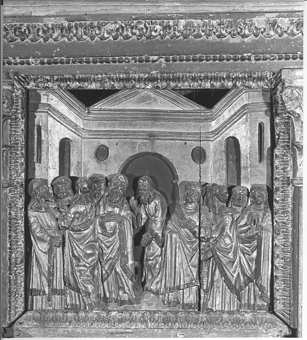 scena della vita di San Gioacchino (rilievo, elemento d'insieme) - bottega valtellinese (sec. XVI)