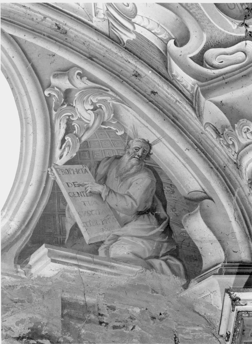 Mosè (dipinto murale, elemento d'insieme) di Prina Giuseppe (attribuito), Biumi Giovanni (attribuito) (sec. XVIII)