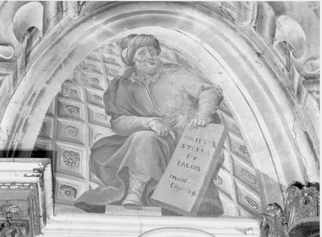 Balaam come profeta (dipinto murale, elemento d'insieme) di Prina Giuseppe (attribuito), Biumi Giovanni (attribuito) (sec. XVIII)