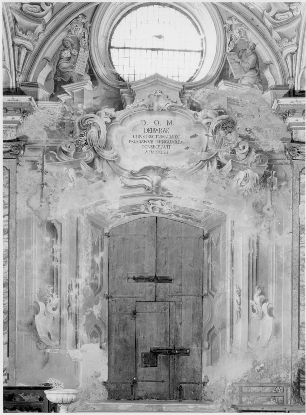 quadratura architettonica (dipinto murale, opera isolata) - ambito lombardo (sec. XVIII)