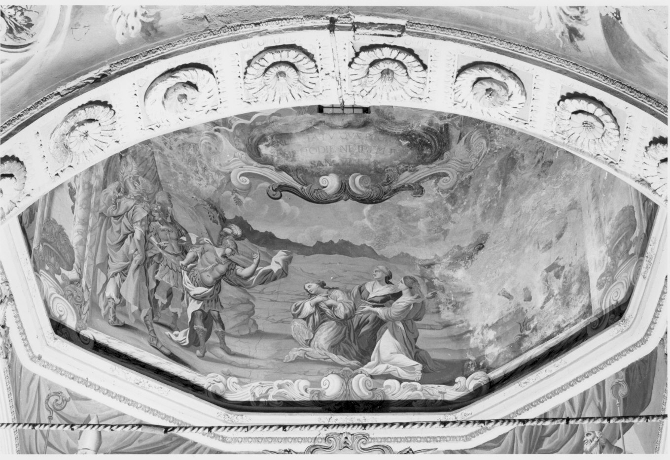 David e Abigail (dipinto murale, elemento d'insieme) di Muttoni Giovanni Battista (attribuito) (sec. XVII)